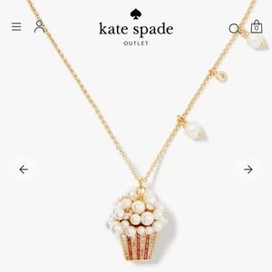 Kate Spade New York Gold and Pearl Carnival Popcorn Pendant Necklace